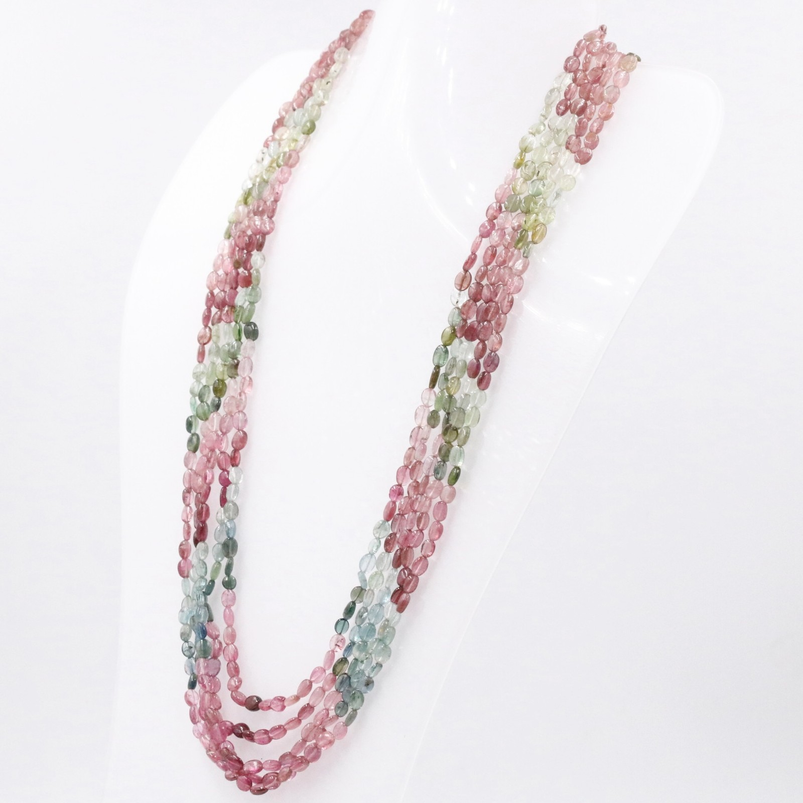 5 Strand Natural Tourmaline Necklace
