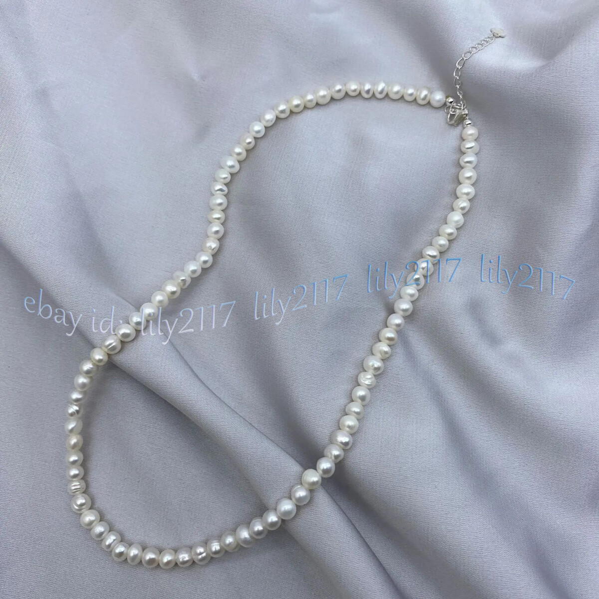 Elegant Real Natural White Freshwater Cultured Pearl Necklace 14-36” 4-7mm