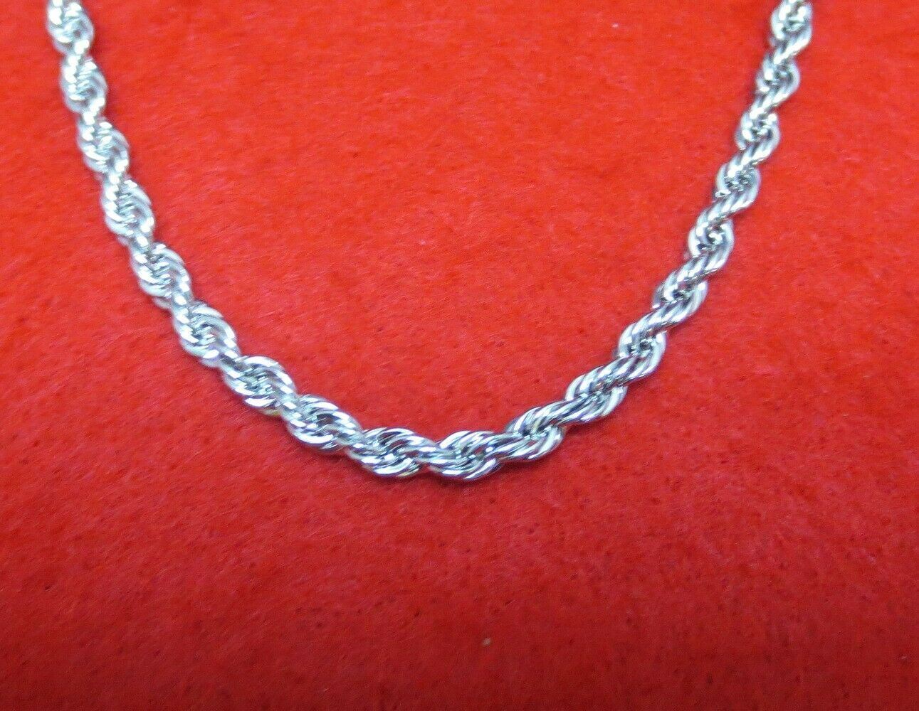 30 INCH .925 STERLING SILVER PLATED 5 MM ROPE CHAIN NECKLACE-USA SELLER