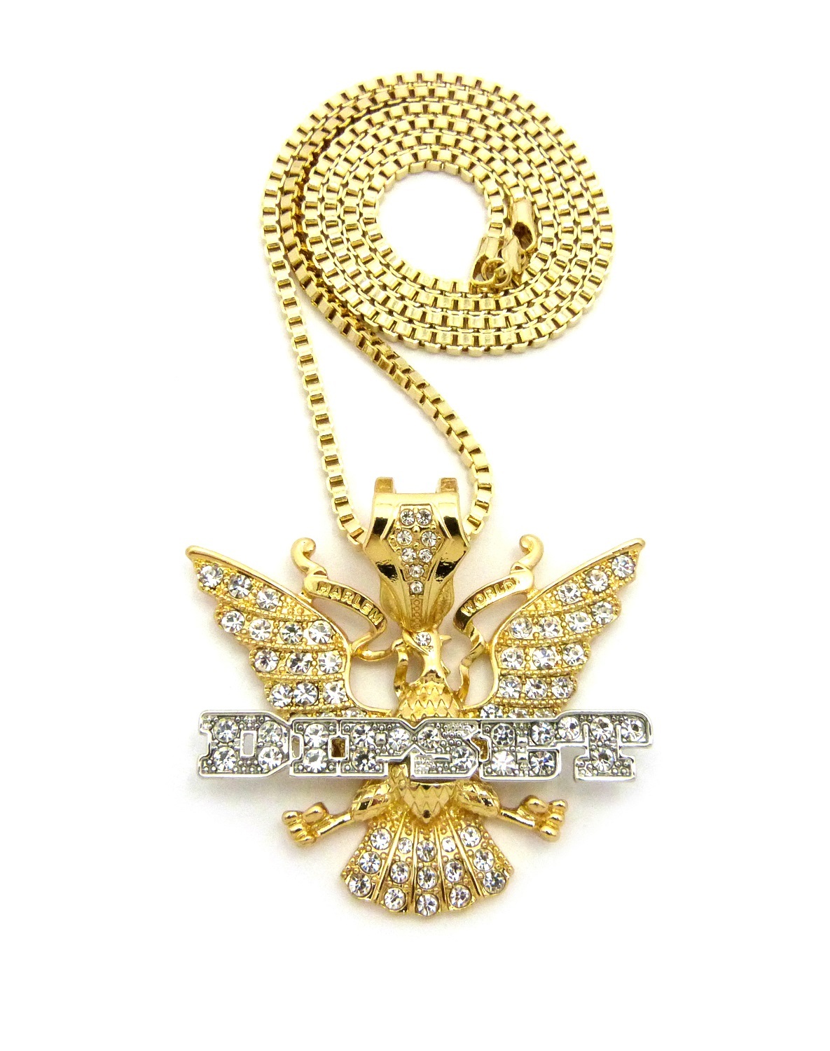 NEW DIPSET TWO TONE PENDANT 30″ VARIOUS CHAIN HIP HOP NECKLACE XP130GT