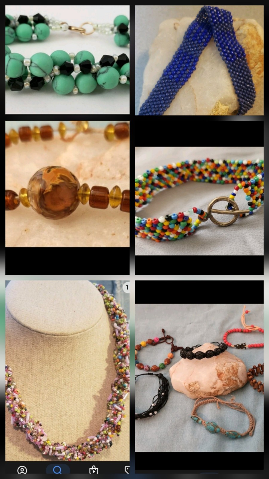 Bracelet Earring Necklace Closeout 5# Lot Beaded Chain Artisan/Store Stone Glass