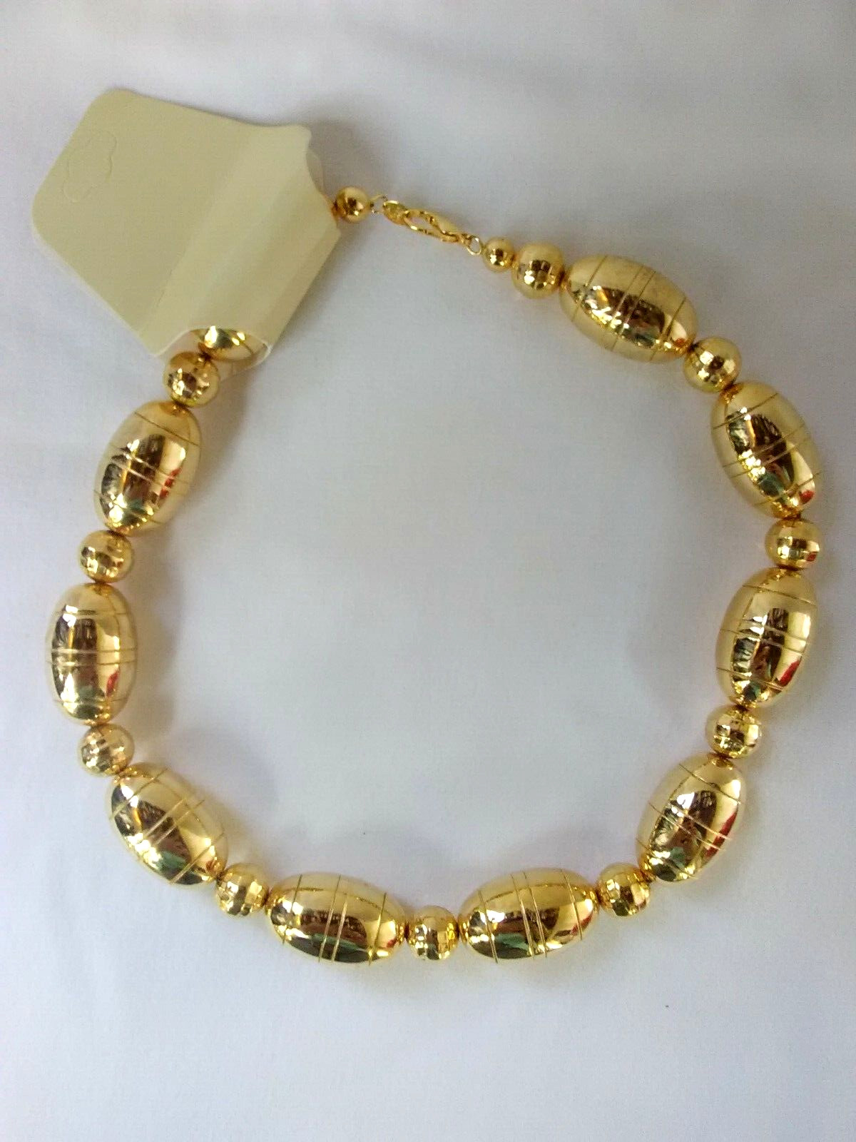 Women Choker 19″ 14K GP Gold Holiday Necklace Cherry &Webb New