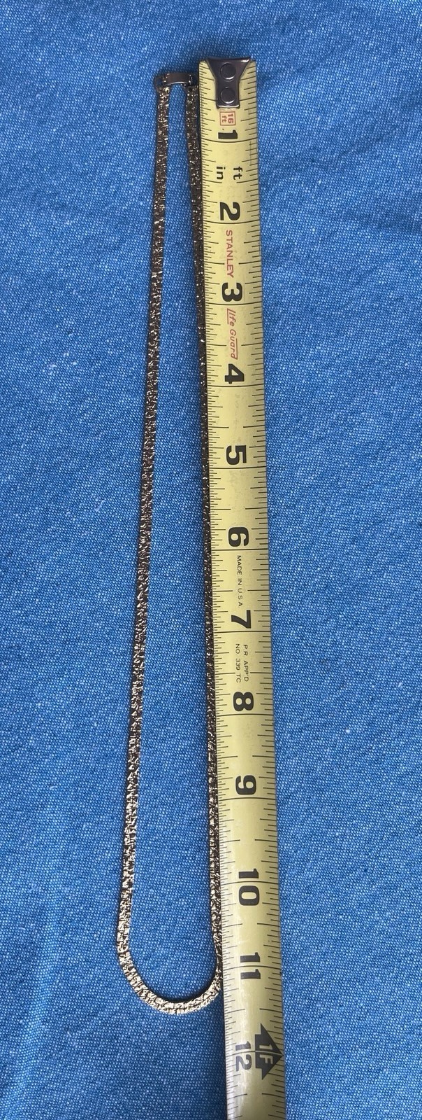 Vintage Gold Tone Nugget Herringbone Reversible Necklace 24”