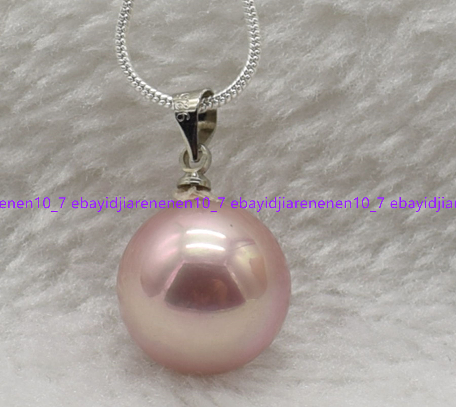 12/14/16mm Multicolor South Sea Shell Pearl Round Beads Pendant Necklace 17 in
