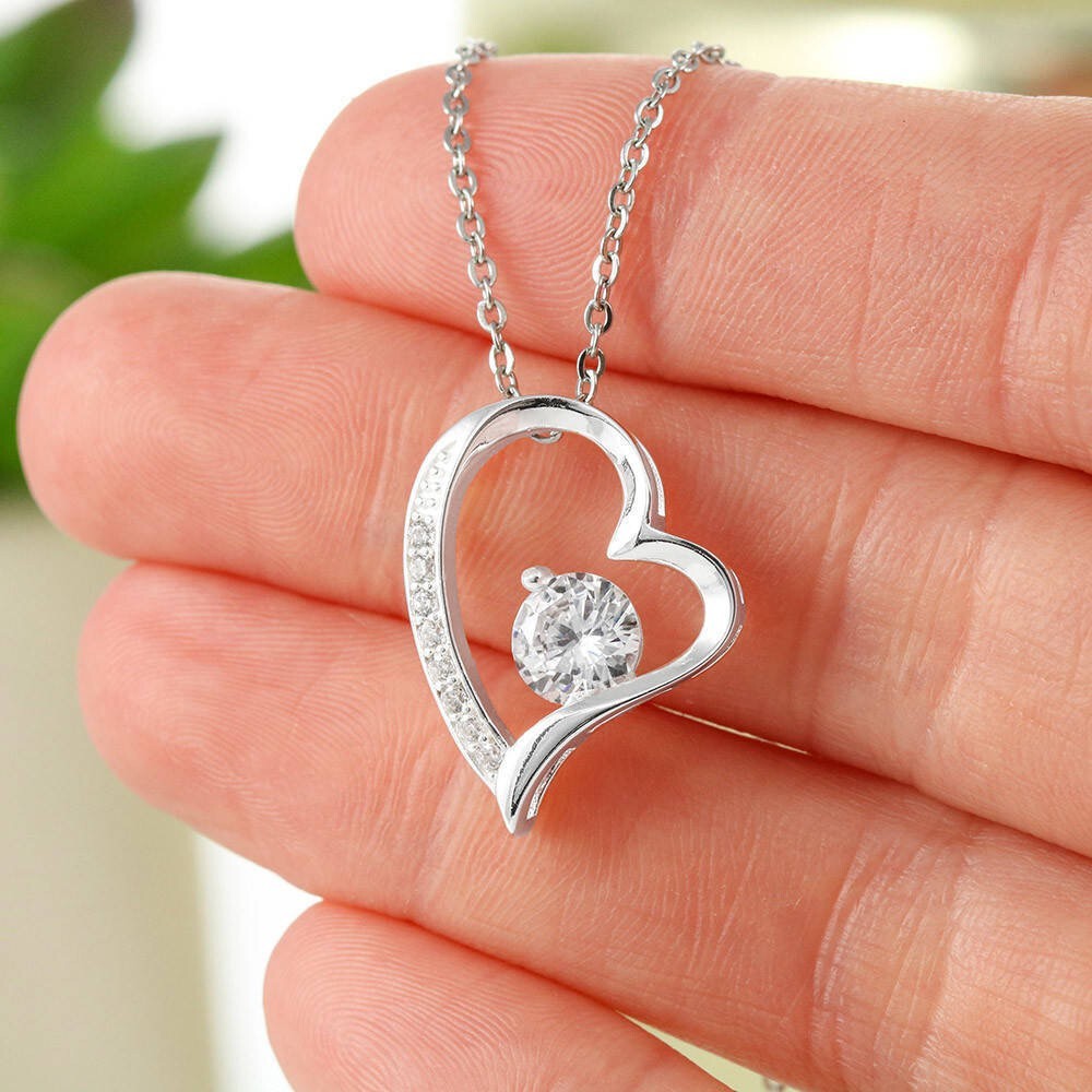 TO WIFE CUSTOM GIFT Heart Pendant Necklace Valentine’s Day Birthday Gift for her