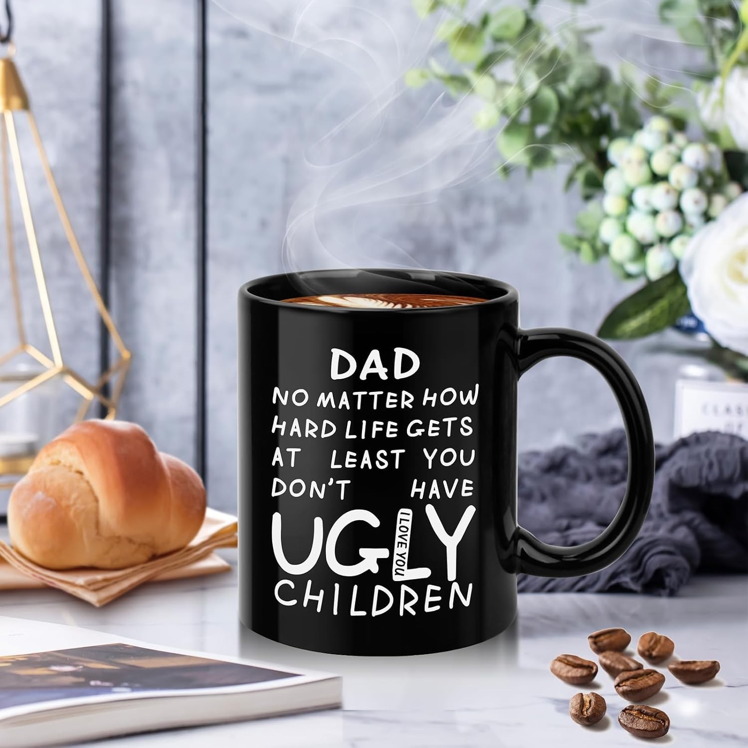 Funny 11oz Black Coffee Mug for Dad | Unique Gift for All Occasions