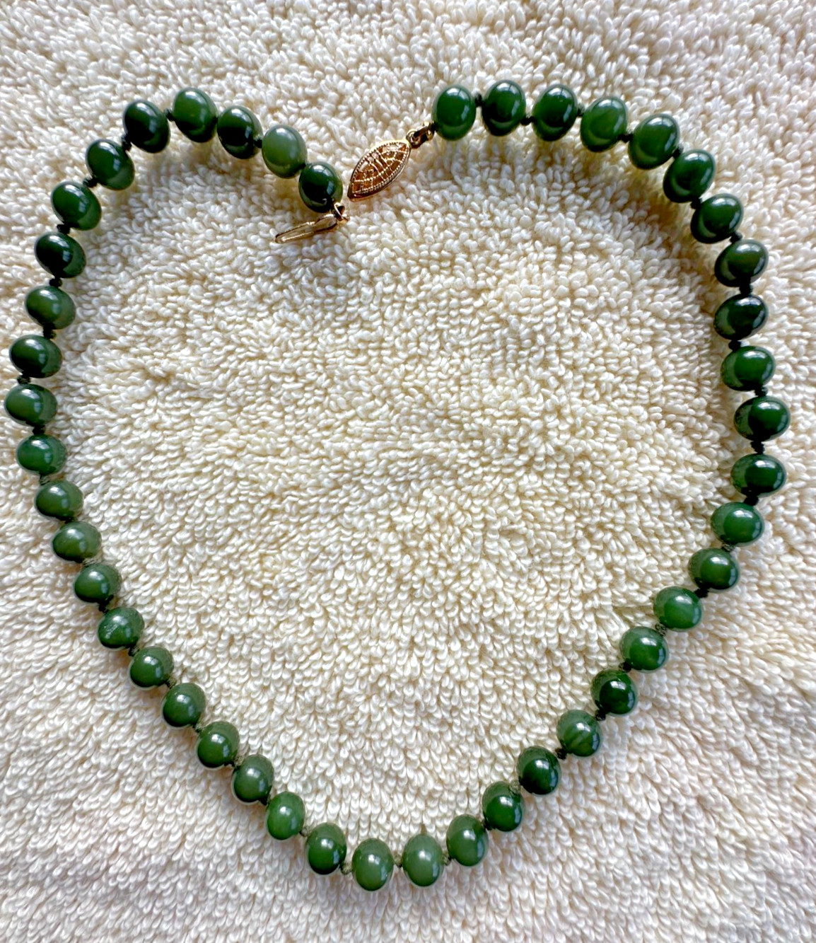 8mm Round Genuine Natural Green Jade Stone Women’s Necklace Jewelry Choker 18″