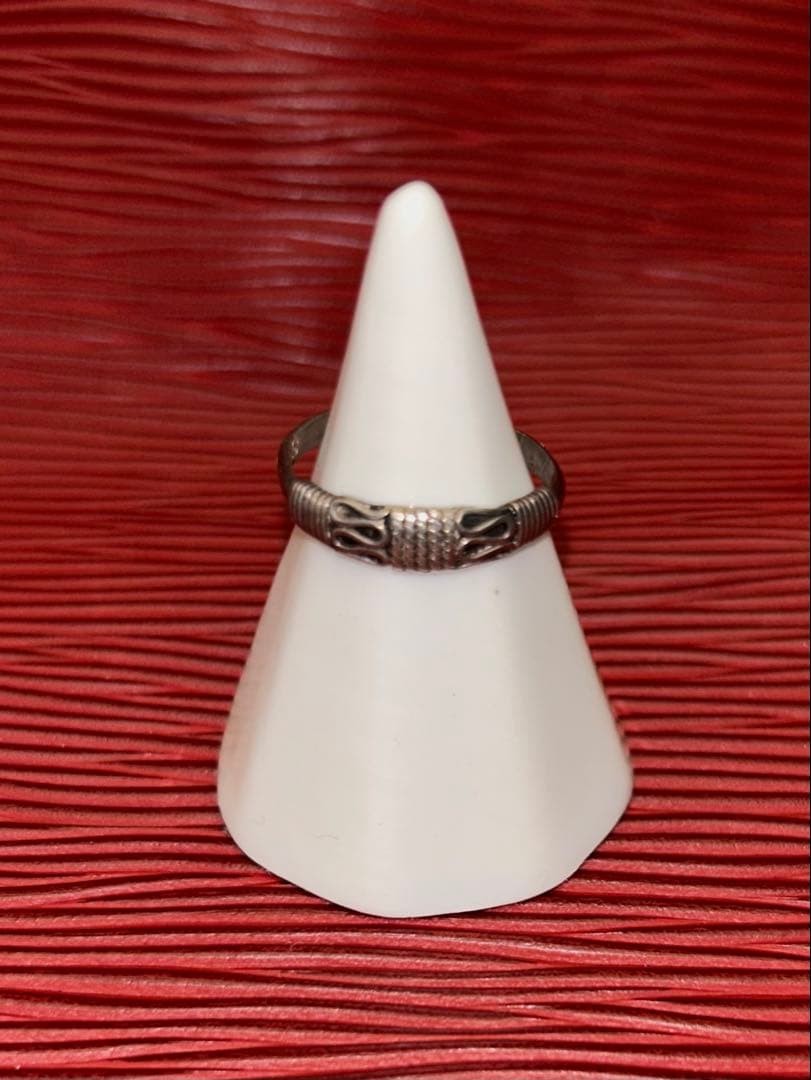 Silver 925 Ring, Archive Y2K Vintage, American Casual Style.