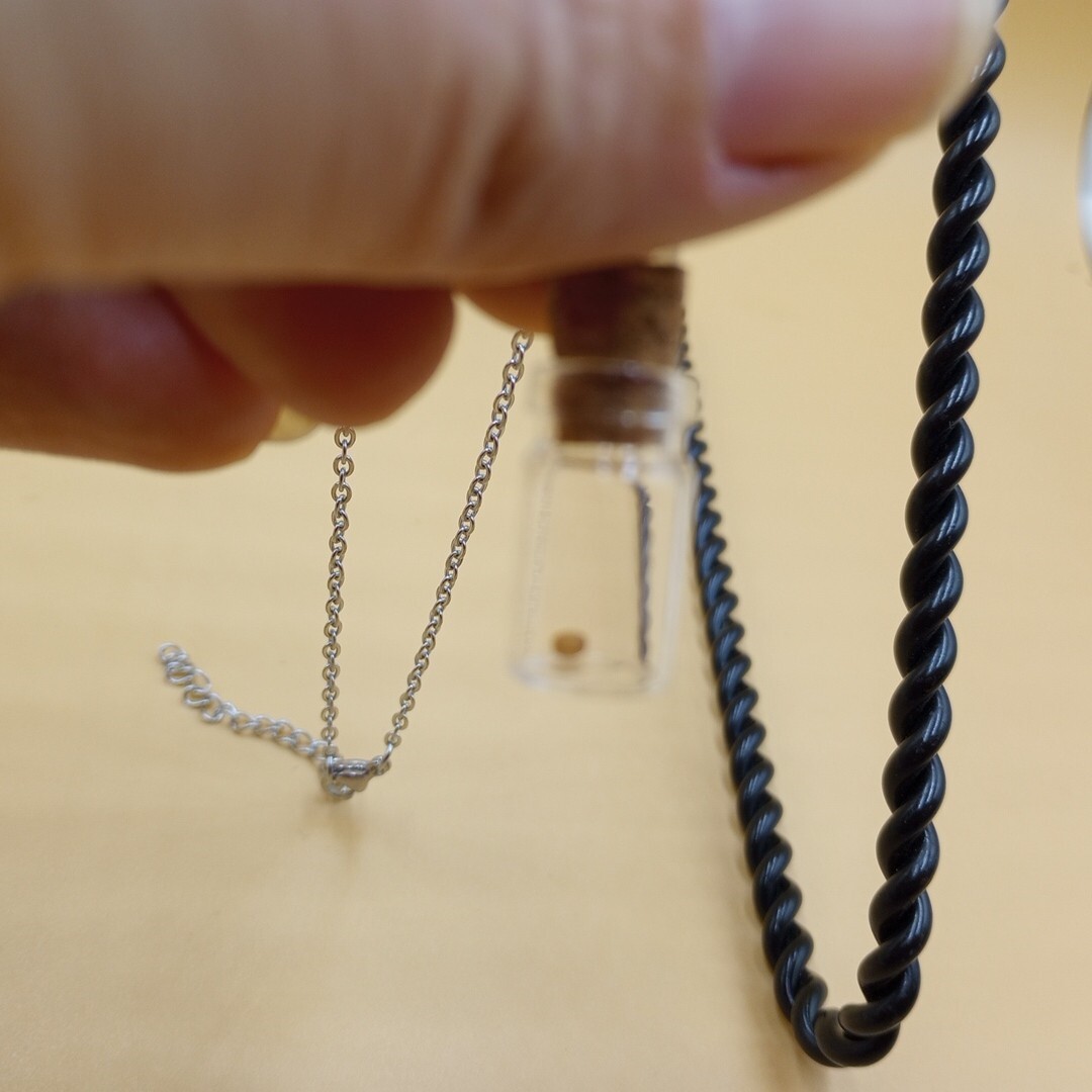 Mustard Seed Bottle Charm Necklace Matthew 17:20