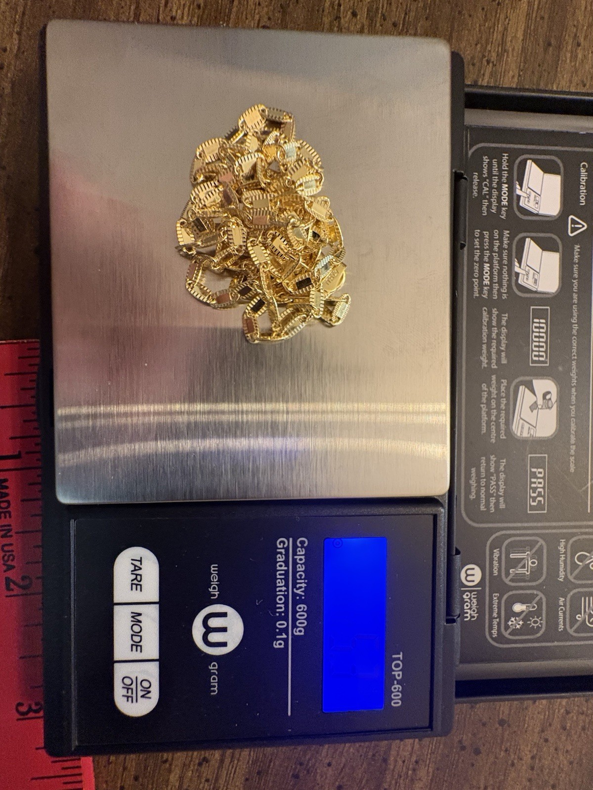 Gold Over 925 Sterling 24 inch Twisted Valentino, 1.9mm, 5.3 grams