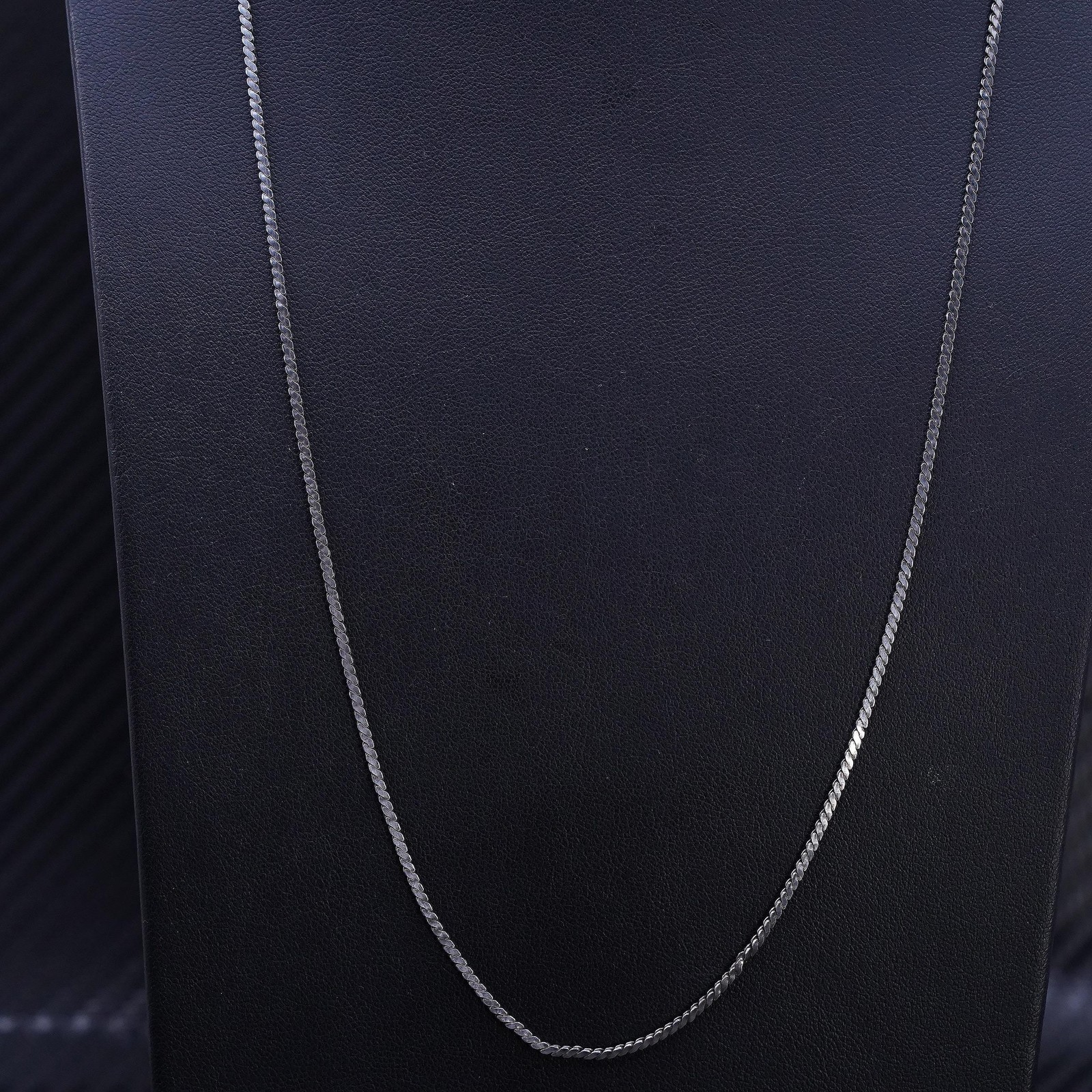 24” 1.6mm, vintage sterling silver 925 handmade flatten s link chain necklace