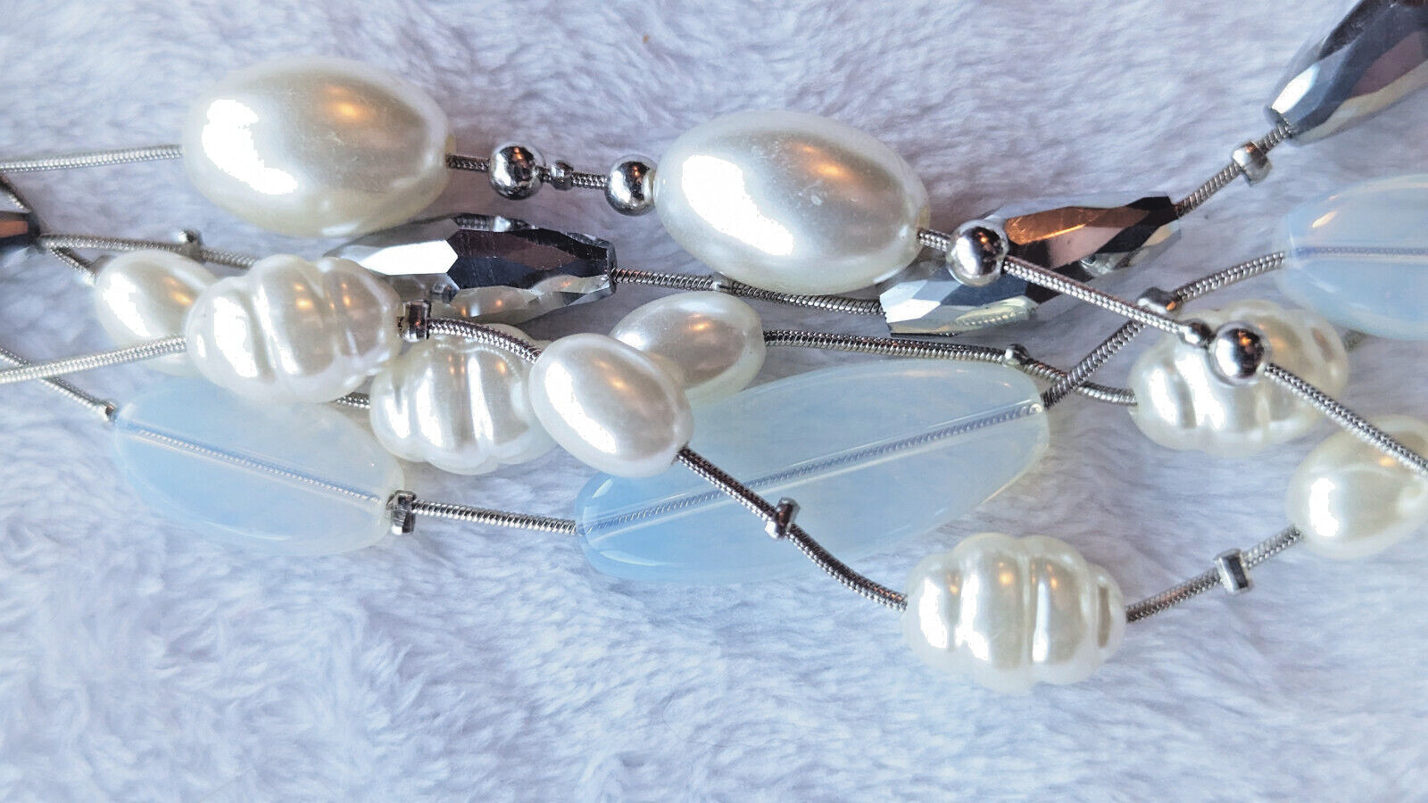 L & B Multi Strand Imitation/Faux Pearl Necklace