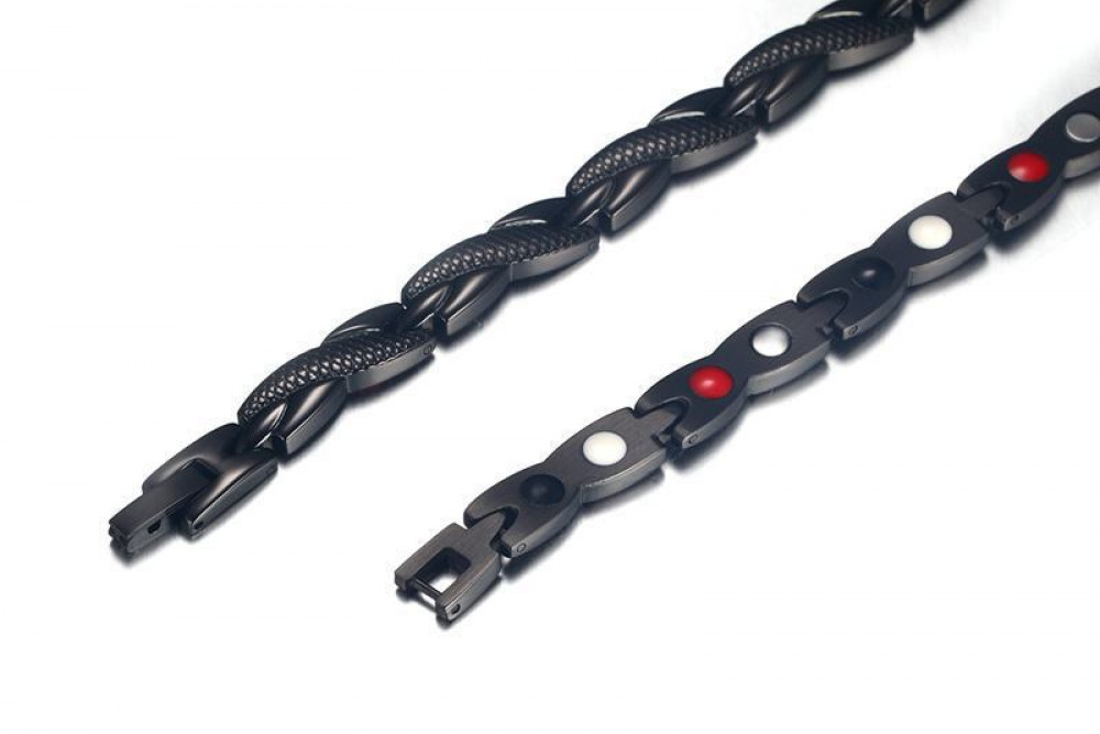 Men Hematite Magnetic Therapy Pain Relief Thick Necklace Hip Hop Fashion Jewelry
