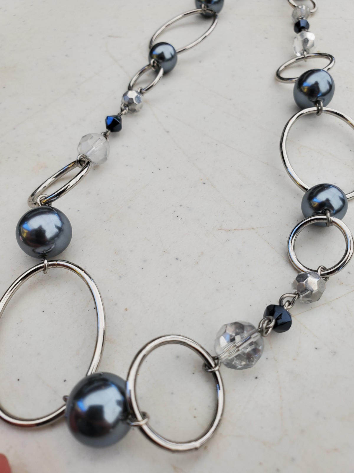 Lia Sophia Necklace New Silver and Blue Free Shipping In USA
