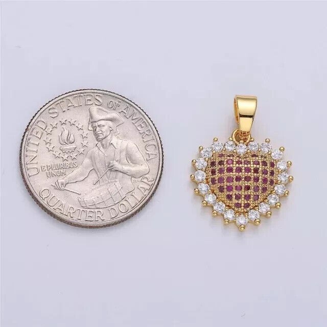 2Ct Round Simulated Pink Ruby Women’s Cluster Pendant In 14K Yellow Gold Plated