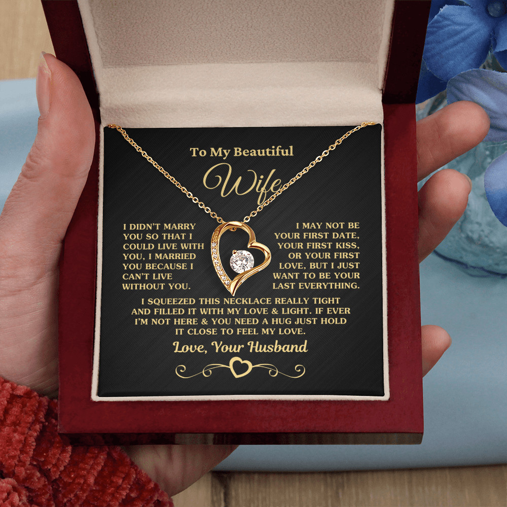 To My Wife Necklace From Husband, Gift For Her, Necklace For Wife Anniversary