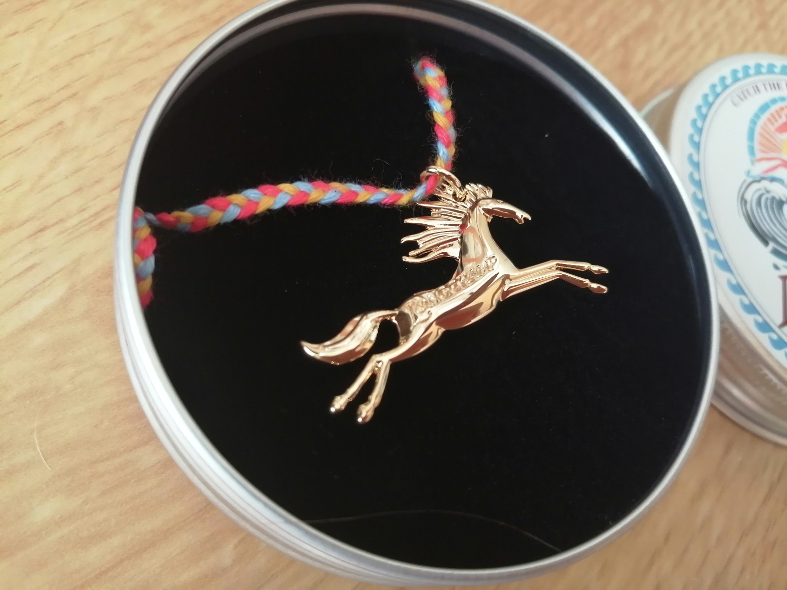 Longchamp Necklace Choker Horse Motive in Parisian Wave Tin