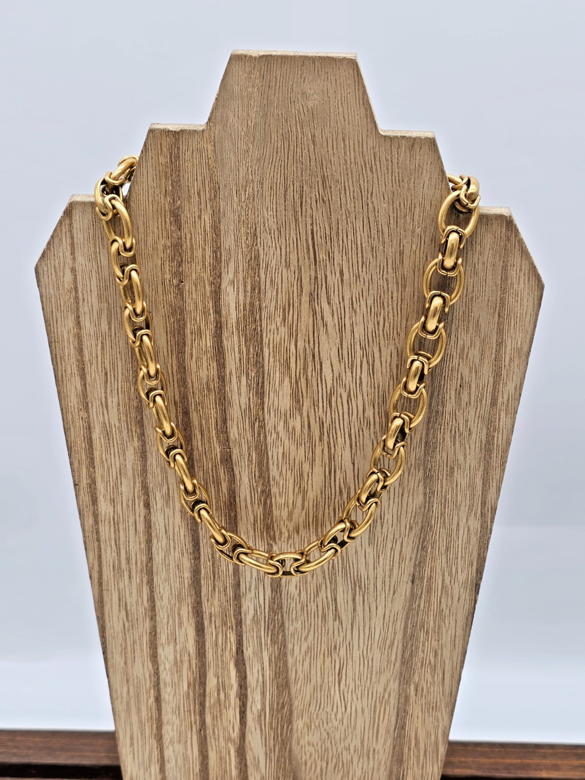 Premier Designs BRONZE BEAUTY Necklace Matte Gold Chunky Links 16″