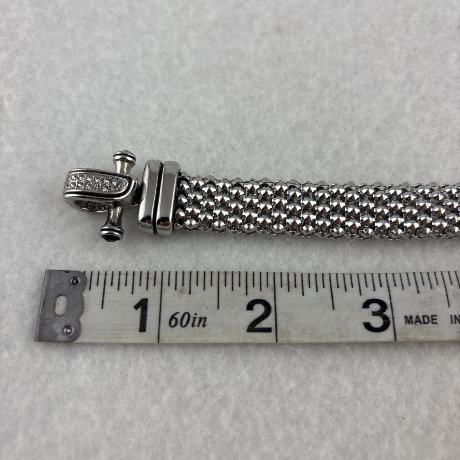 Emma Skye DSMK Stainless Steel Mesh Necklace & Bracelet Set Magnetic Clasp