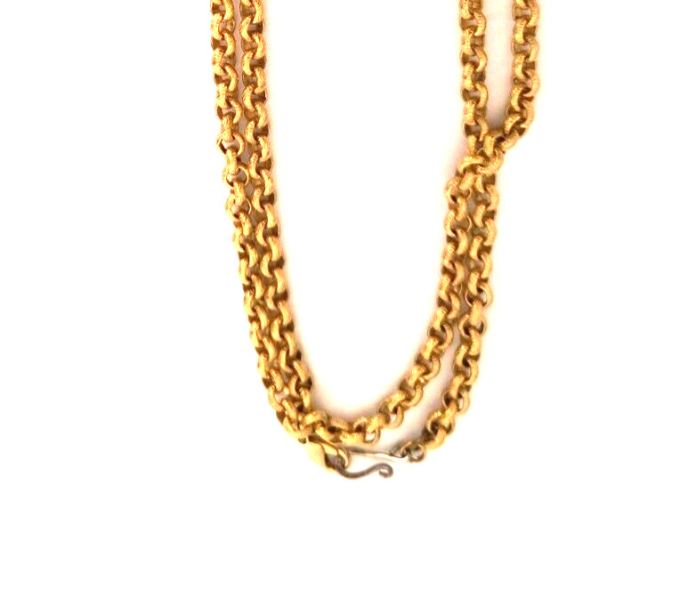 Women’s Necklace Goldtone Chain Links with Hook Style Closure Appx. 38 Inches