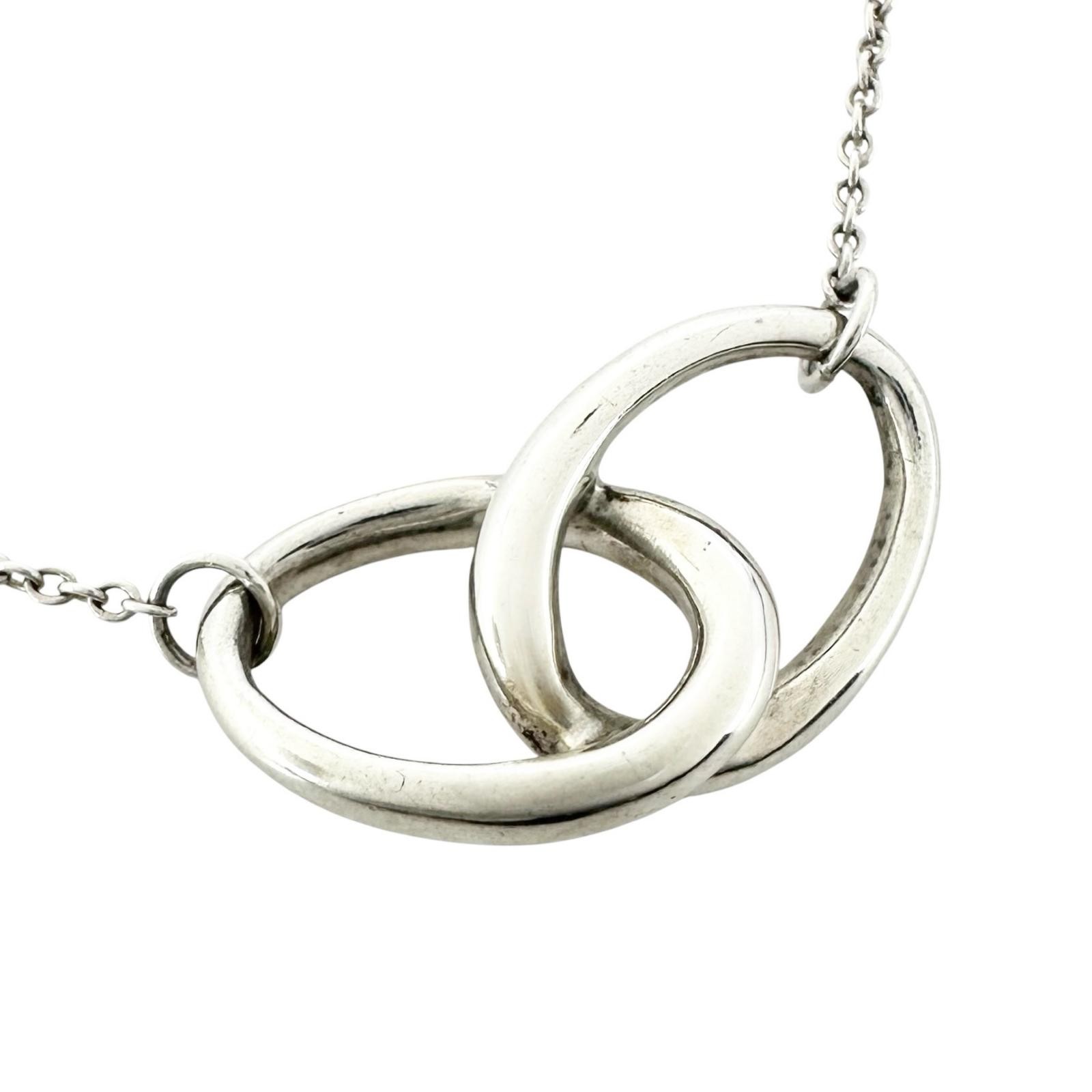 TIFFANY&Co. Elsa Peretti Double Loop Necklace Silver925 Women