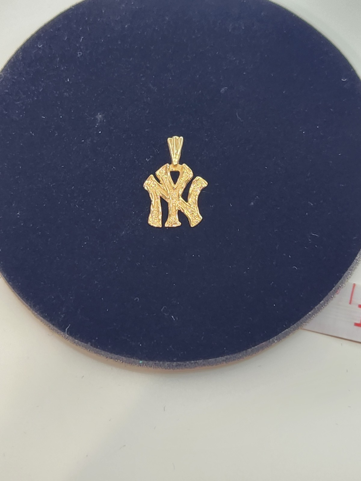 Gold 14 K Gold NY Letter Charm Pendant, Letter Shape Sports Theme Weights1 Gram