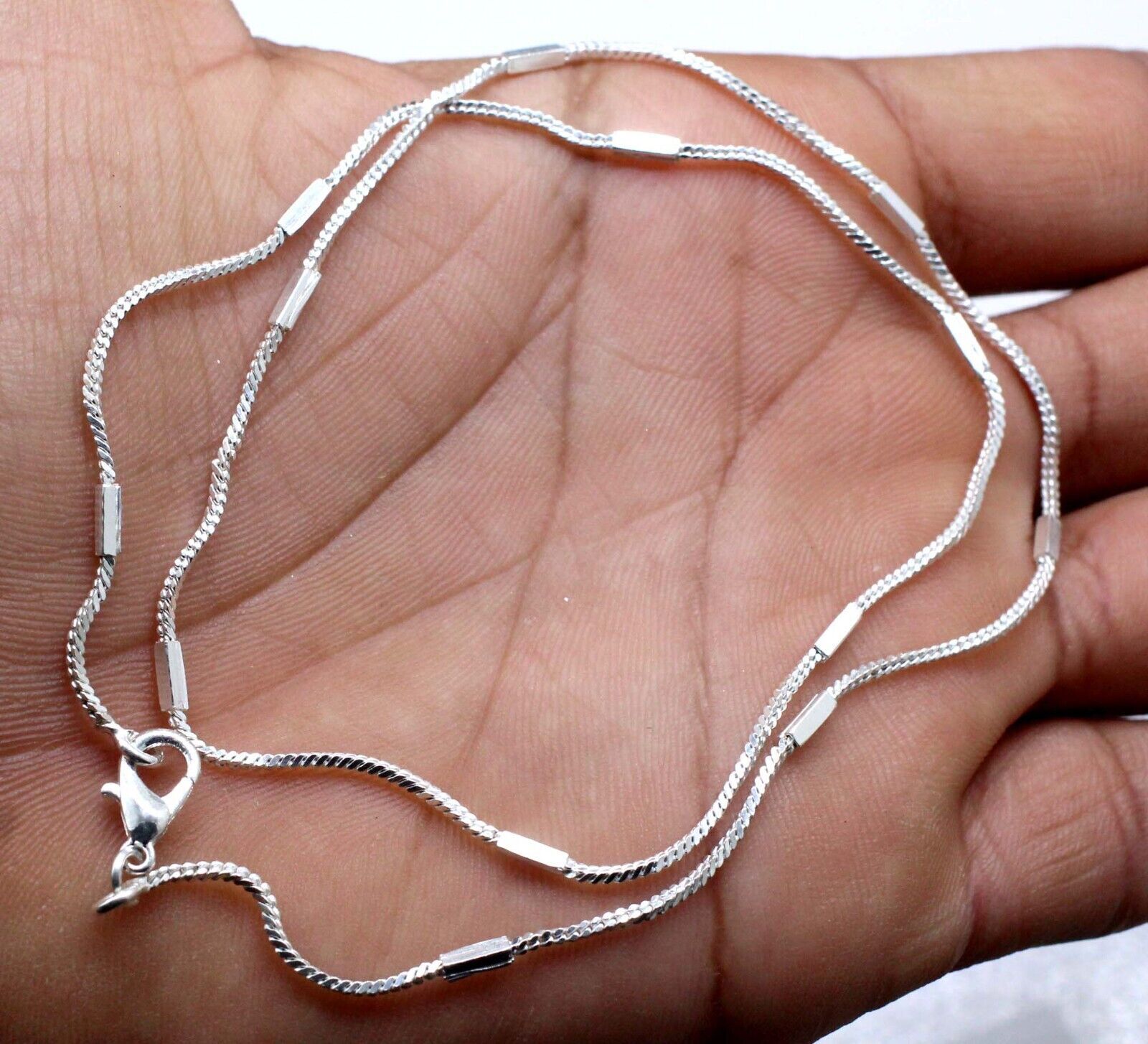 925 Sterling Silver Handcrafted Jewelry Adorable Chain Necklace