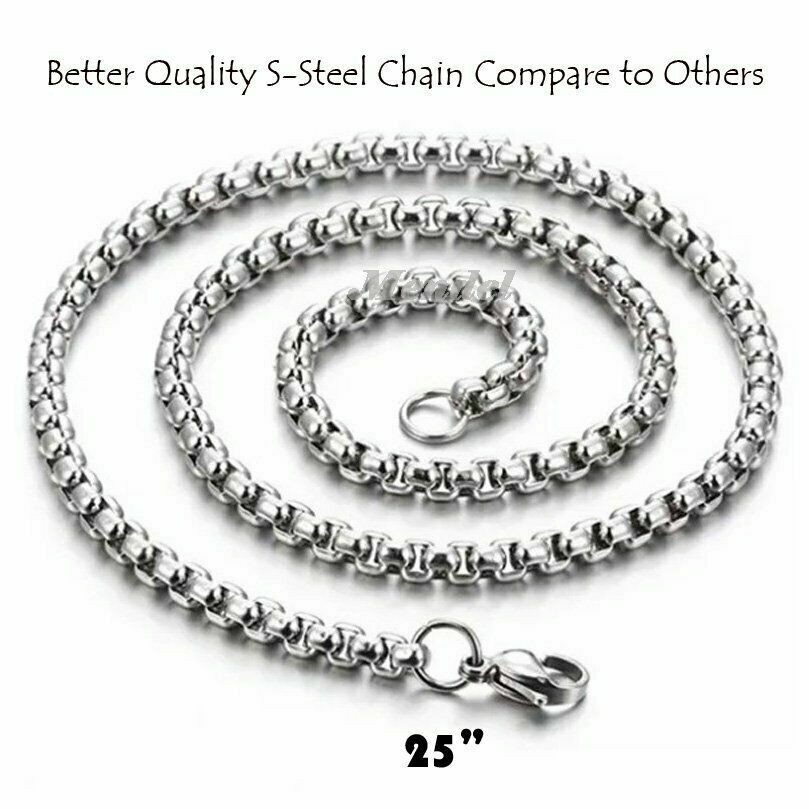 MENDEL Mens Tibetan Buddhist Protection Amulet Pendant Necklace Stainless Steel