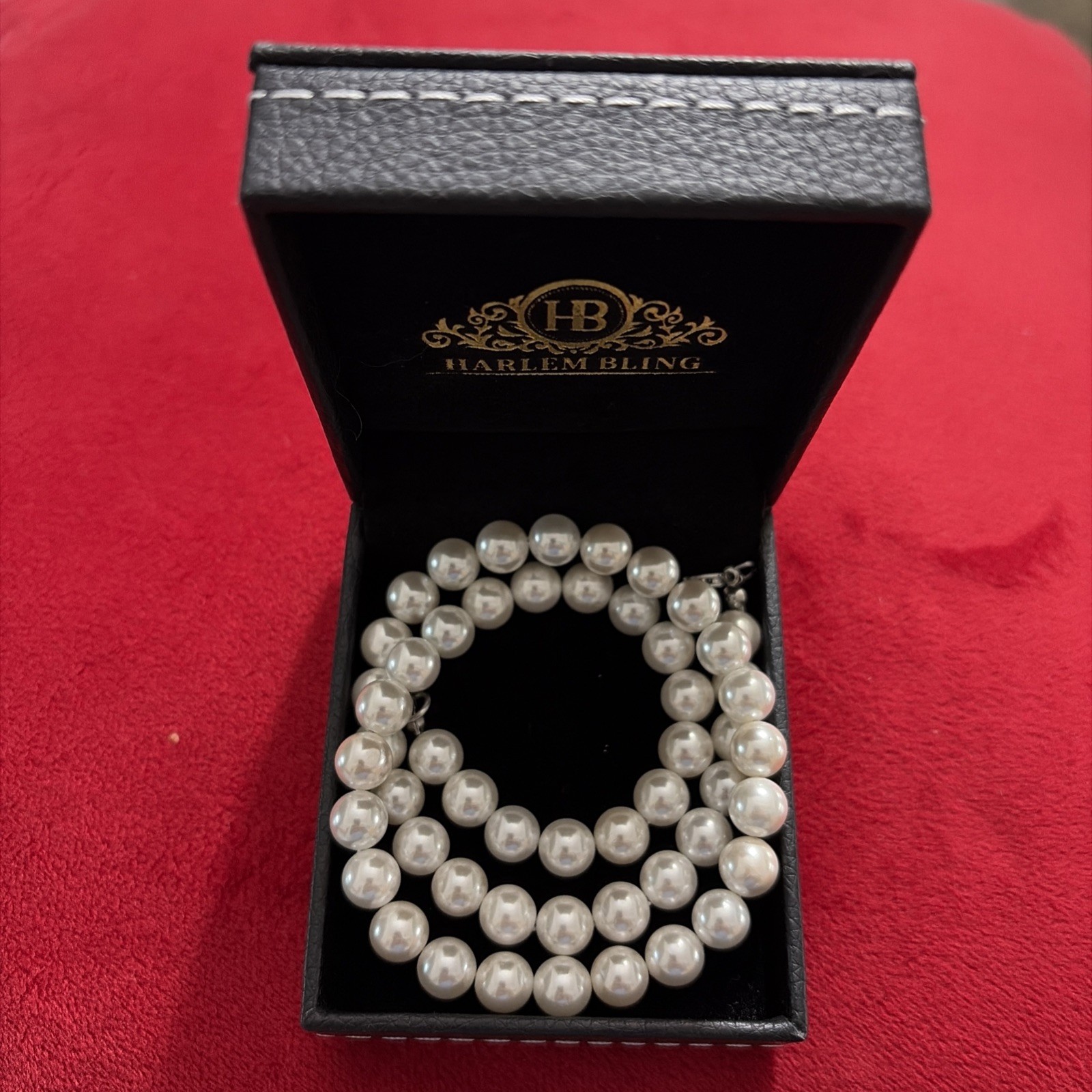 Cultured Pearl Necklace W. Real 925 Silver Clasp For Women 8mm, 18″ Length