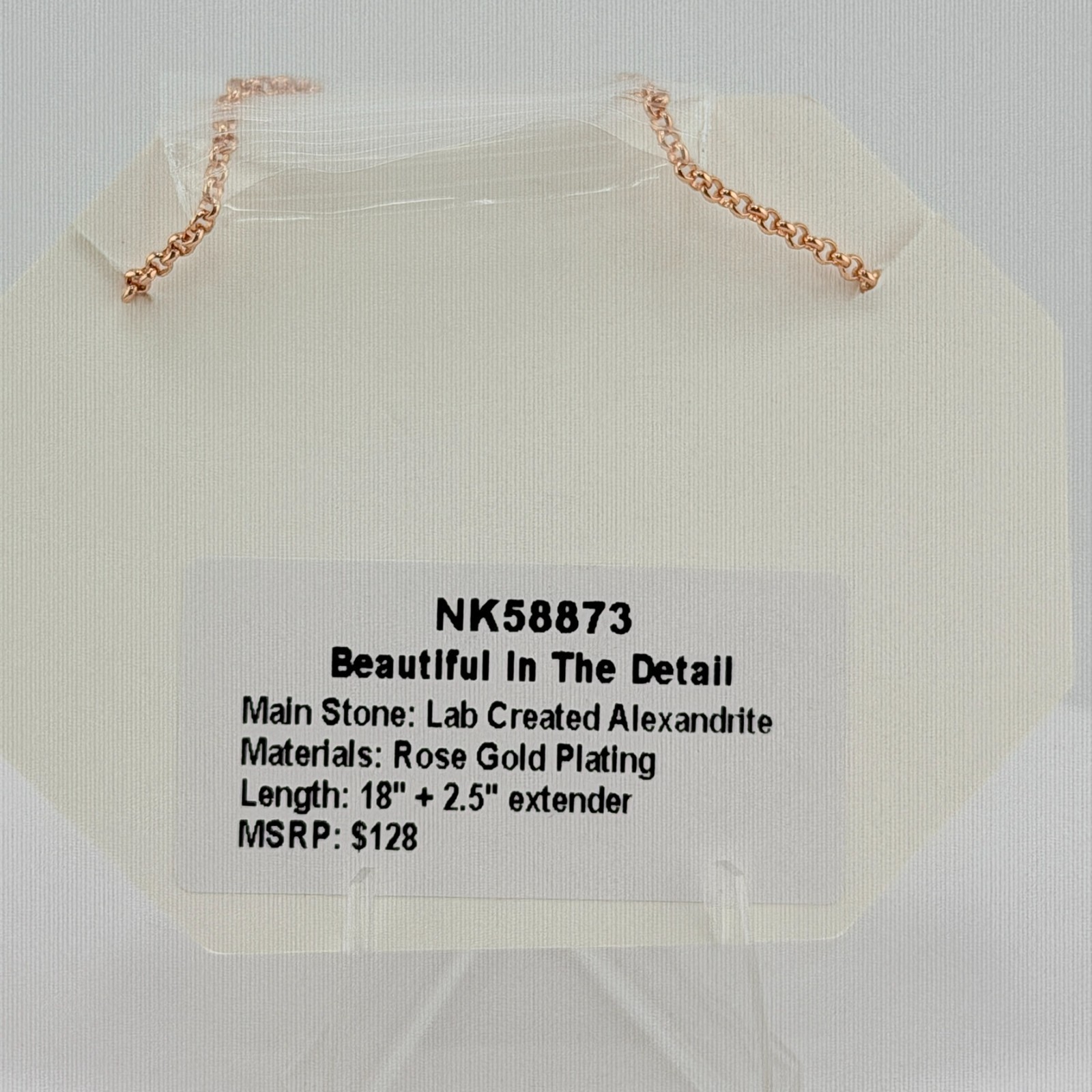 Bomb Party June Necklace “Beautiful In The Detail” Alexandrite Rose Gold NK58873