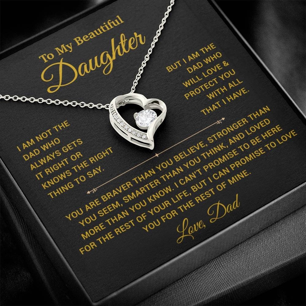 To My Daughter Necklace, Gift for Daughter from Dad, Father Daughter Necklace
