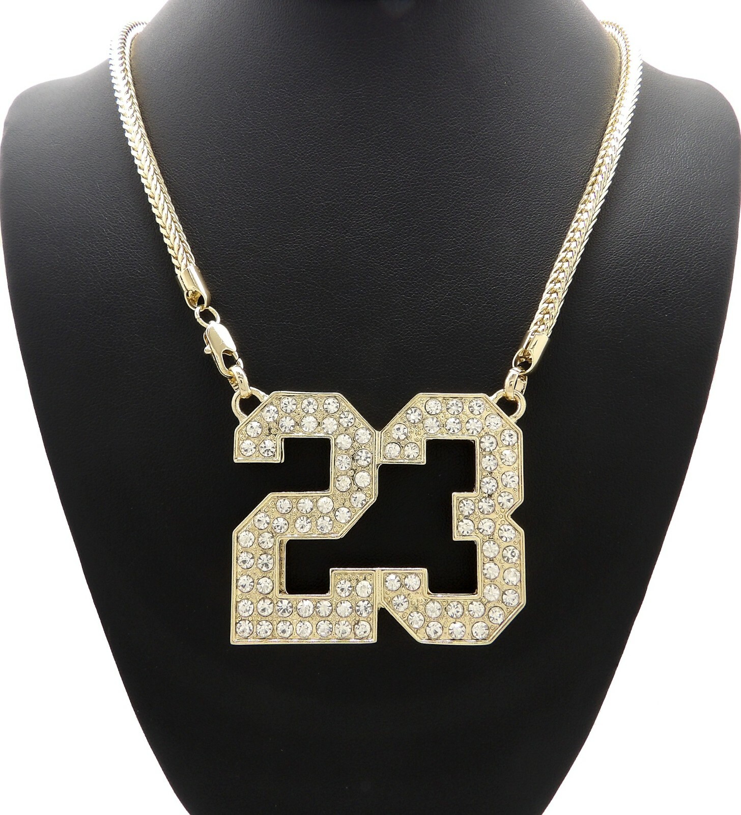 Hip Hop Iced Number 23 Pendant 4mm Franco Chain Fashion Necklace XP906