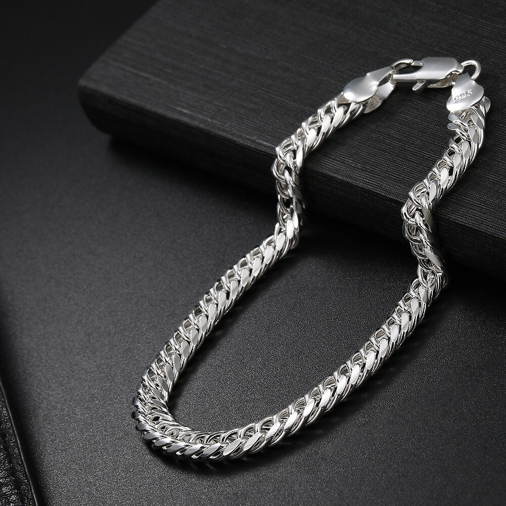 20″ – 24″ Mens 925 Sterling Silver 10mm Miami Cuban Link Chain Necklace #N237