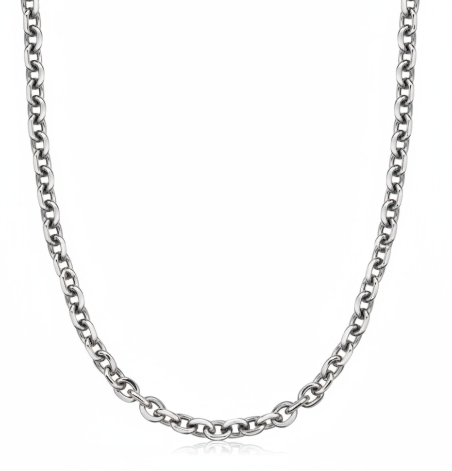 Stainless Steel Unisex Medium 6mm Oval link Chain 29