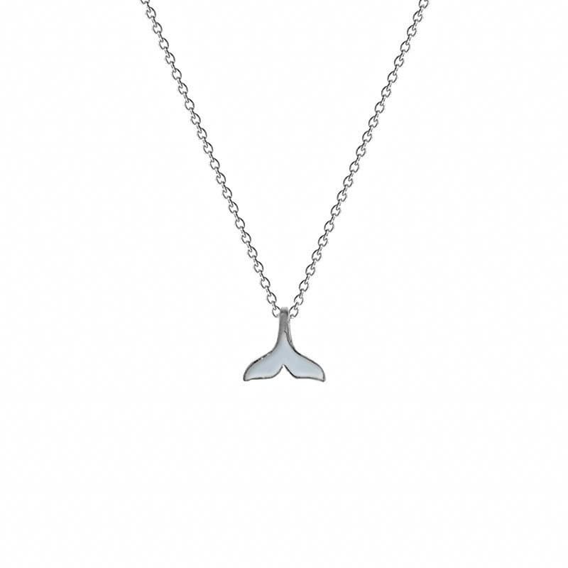 Tail Pendant Beautiful Fishtail Necklace Charm Whale Fish Chain Woman Jewelry