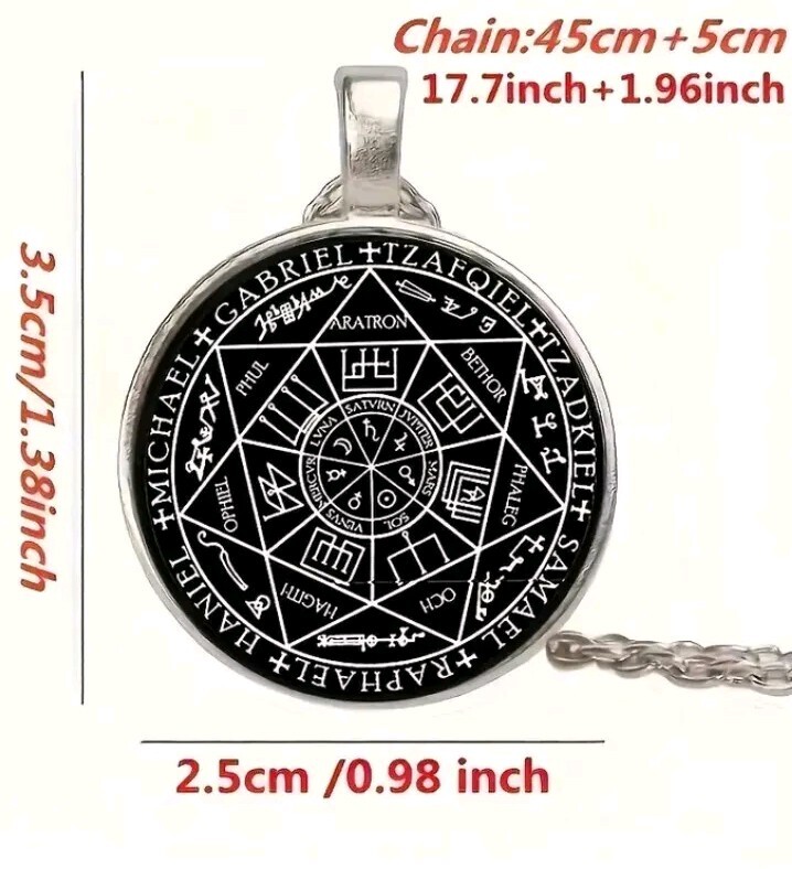 Cadena Acero Inoxidable Medalla Amuleto Protector Con Los Site Arcángeles