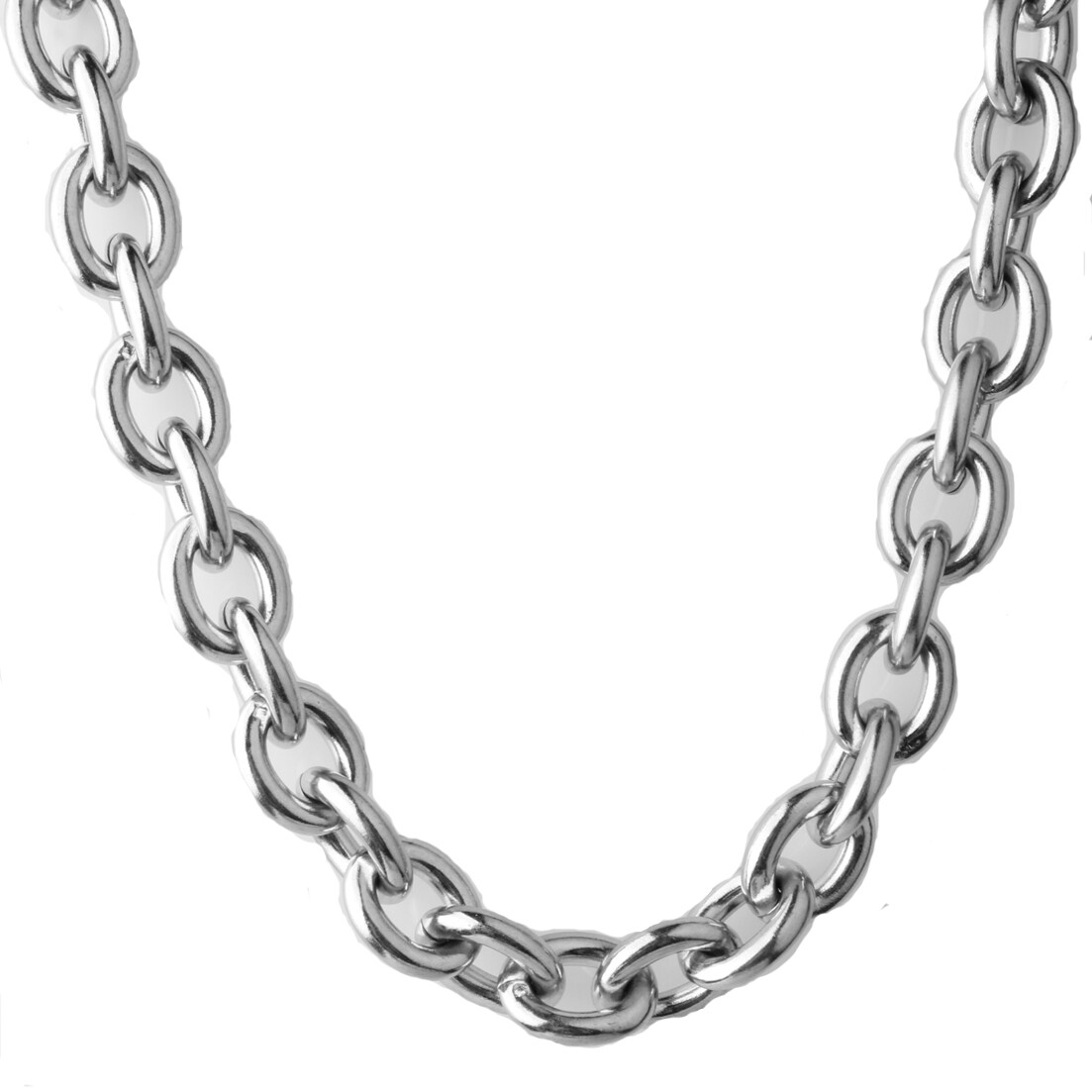7″-40″ Heavy 9/11/13/15mm Mens Stainless Steel Silver Big O Link Chain Necklace