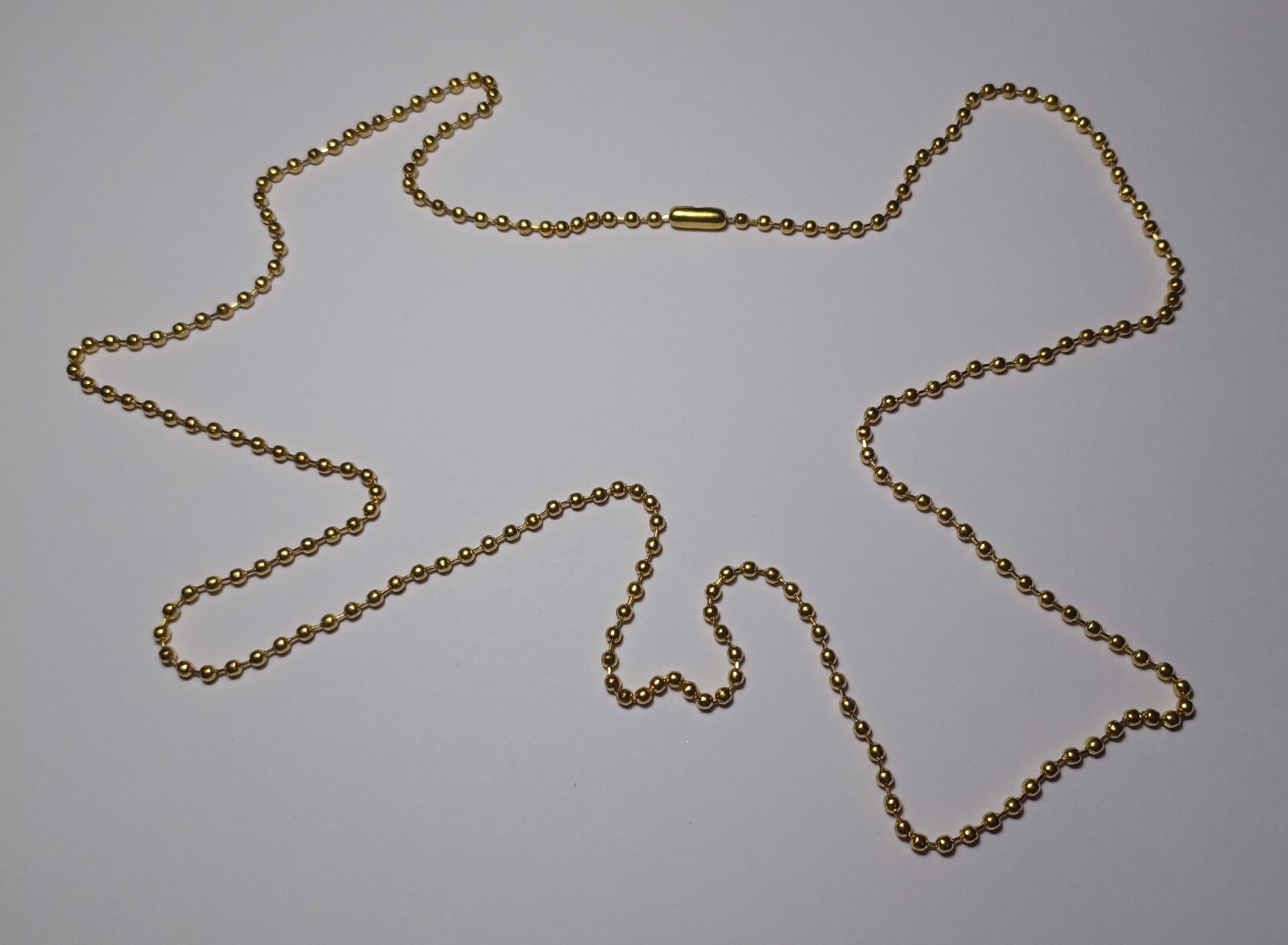Brass Military 2.4mm Ball Bead Dog Tag Chain Necklace Sizes 24″25″27″28″30″