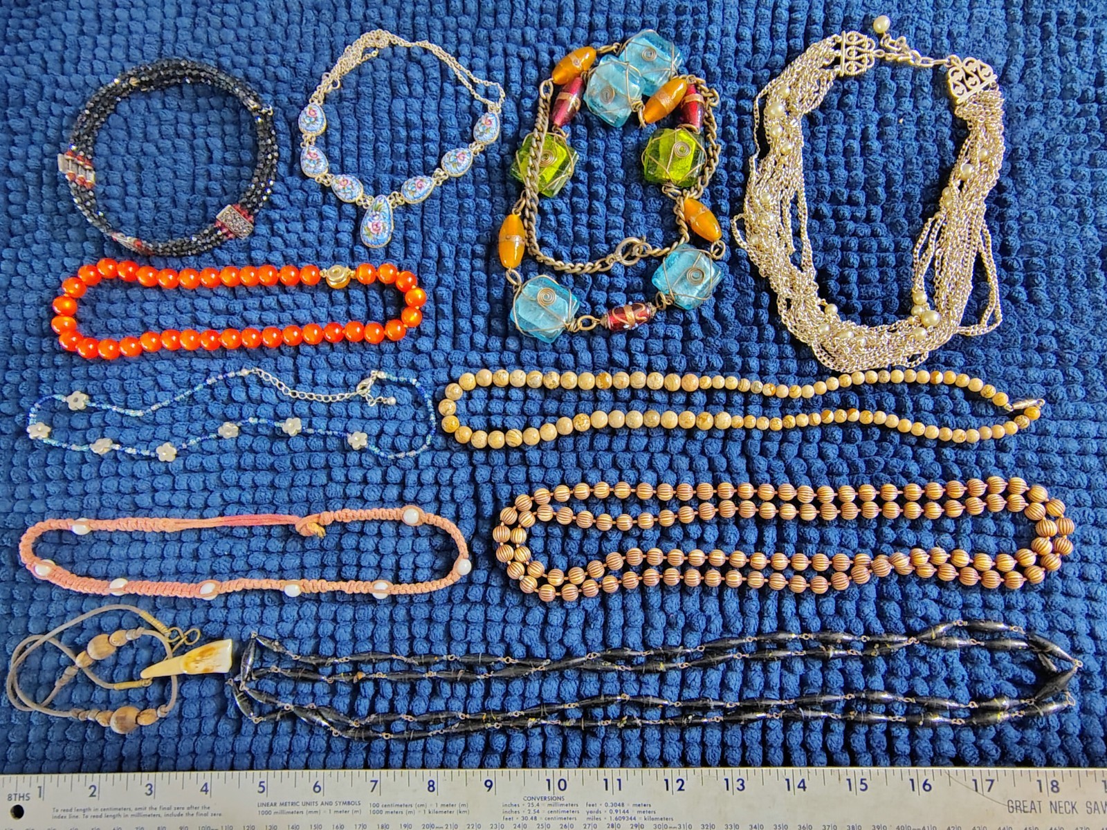 Lot of 50 Vinrtage & Modern Necklaces – Various Designs & Materials – All Bagged