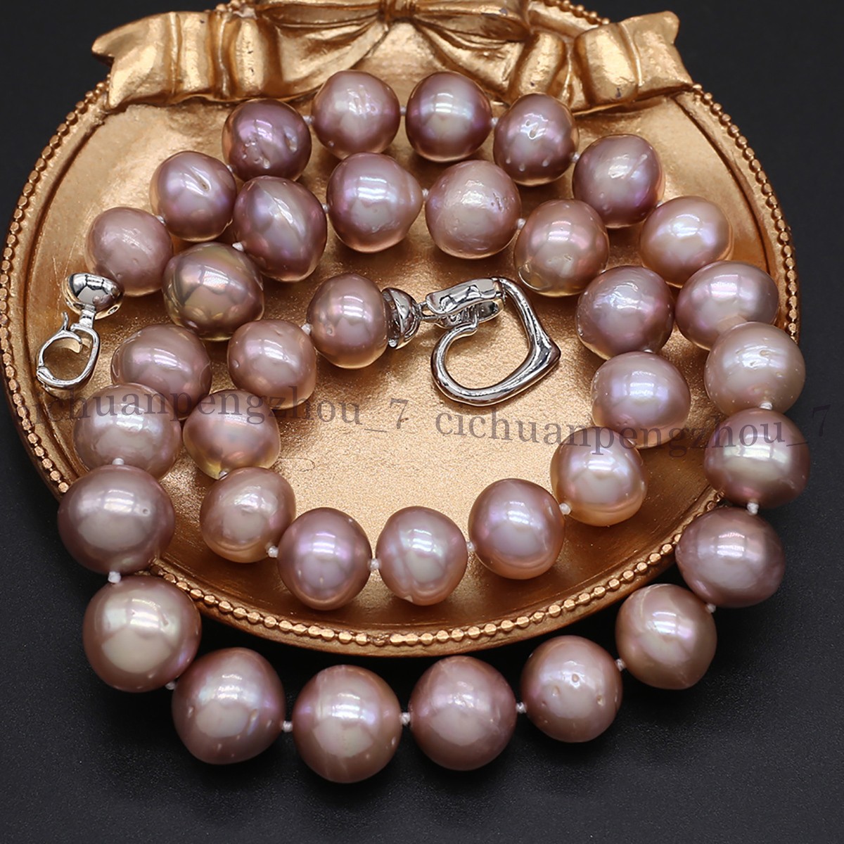 Huge 12-14mm Pink Genuine Natural South Sea Baroque Pearl Necklace 14-36”