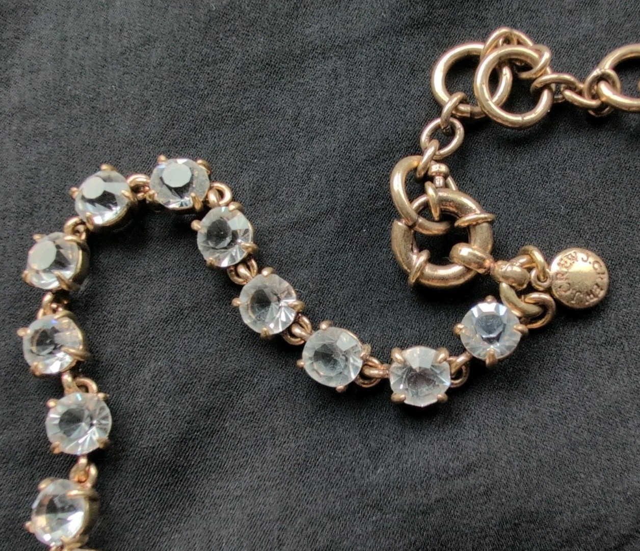 J CREW GEM FAN CLEAR CRYSTAL STATEMENT NECKLACE