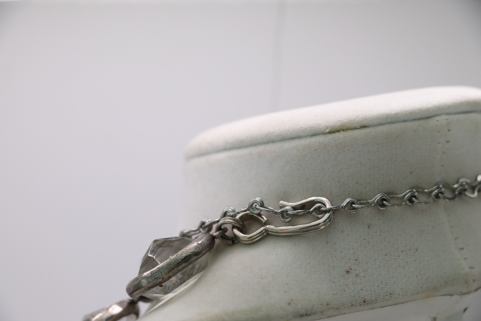 Victoria Tane Glass Geometric Various Shapes Silver Chain Modern Necklace