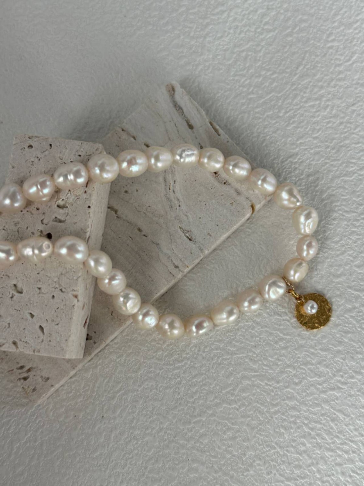 Radiant Harmony Pearl Necklace with Gold Medallion Elegant Necklace Vintage