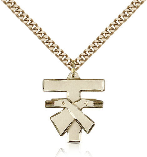 Gold Filled Cross Necklace For Men On 24 Chain – 30 Day Money Back Guarantee
