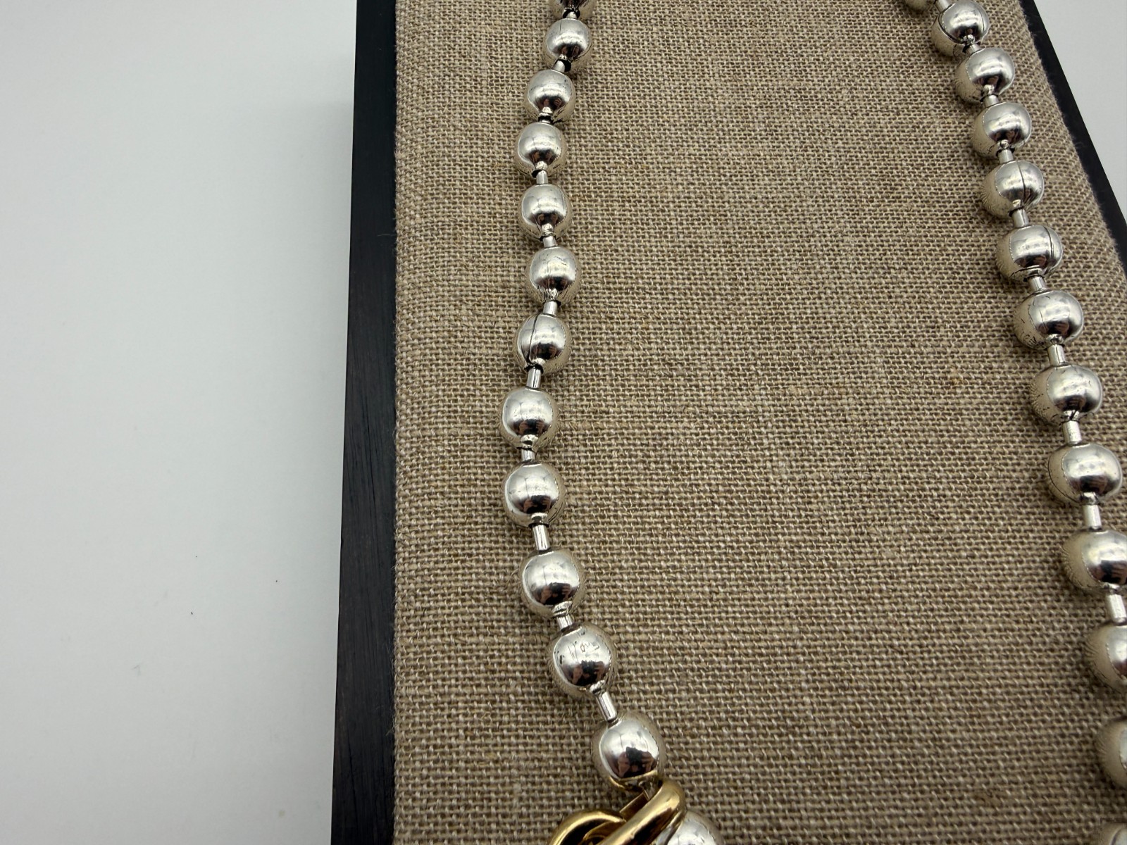 NEW Uno de 50 SNOWFLAKE Necklace Silver & Gold Plated Beaded Ball Chain Accent