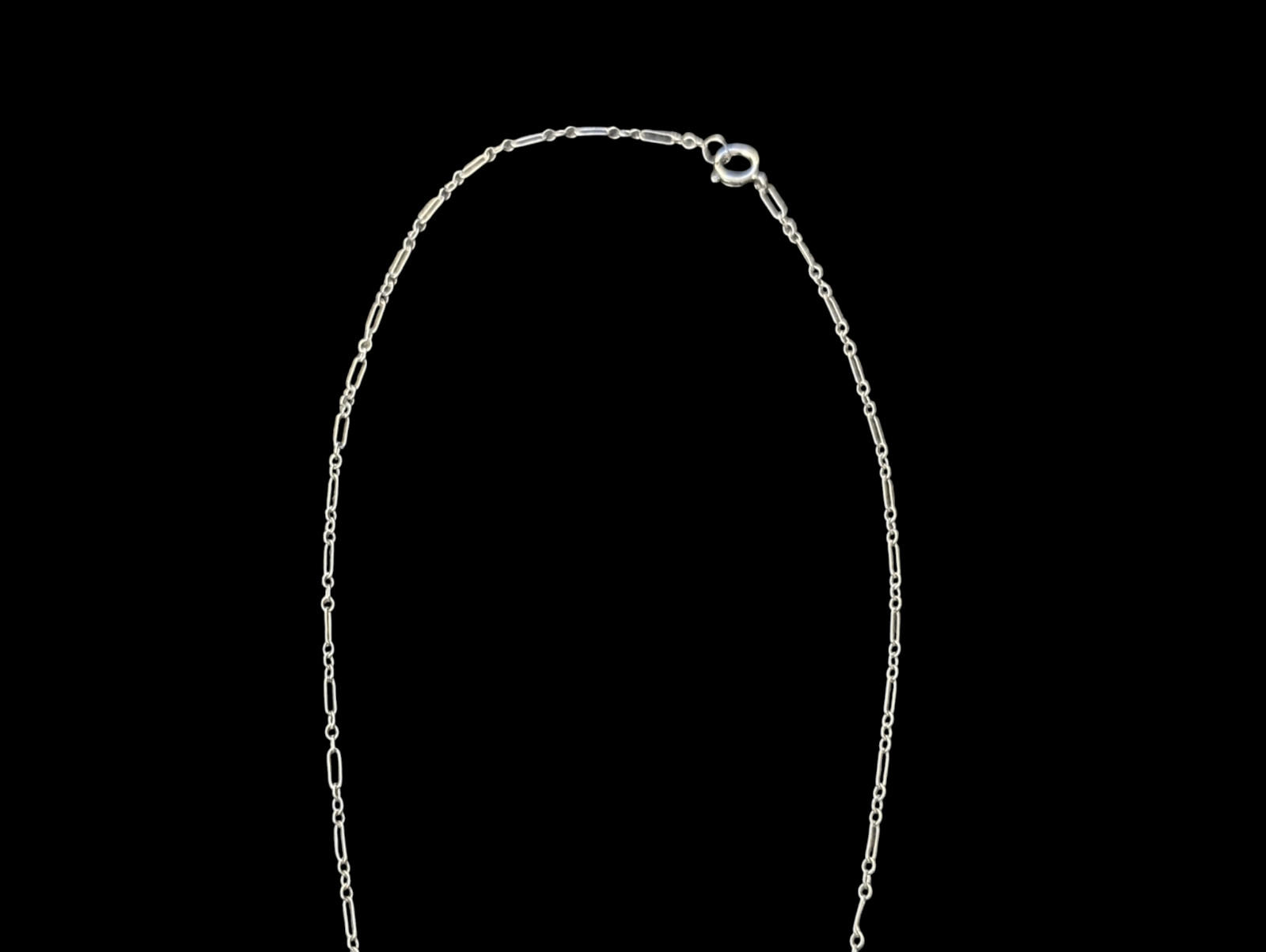925 Sterling Rhodium Plated Caged Glass Pearl 21.3mm Pendant 17.5″ Chain
