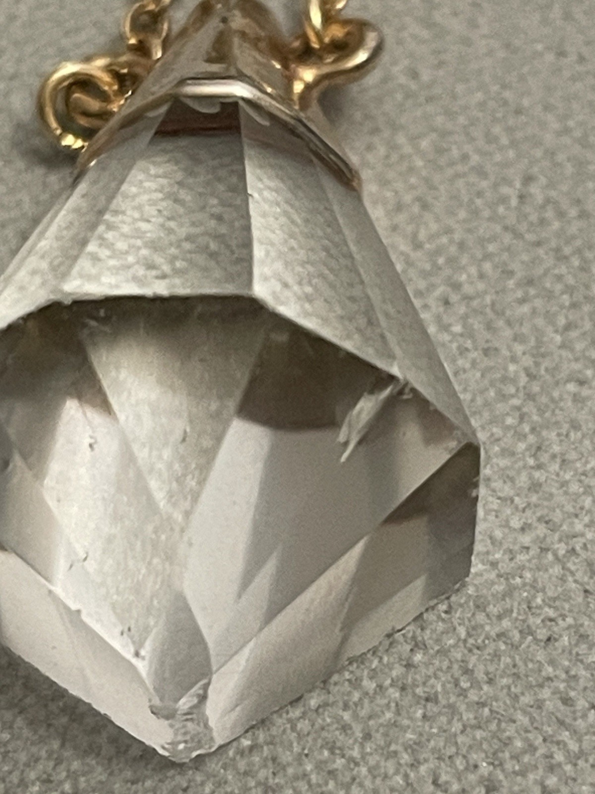 Rebecca Accessories Whimsical Beauty Crystal Quartz Pendant 18″ Gold-tone Chain