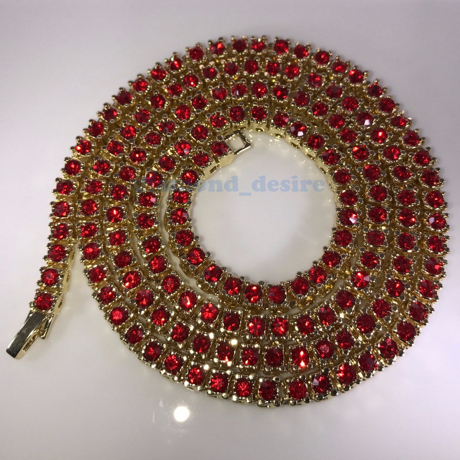 VIP 1 Row Iced Necklace Out Chain Hip Hop one row CZ Gold Plated choker Silver