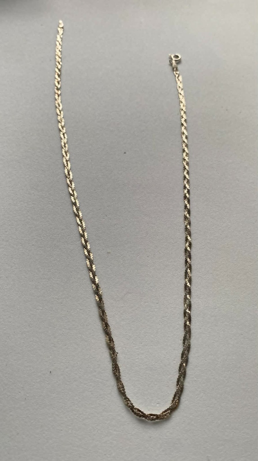 Vintage Signed Italy 925 Sterling Silver Braided Twist Chain Necklace