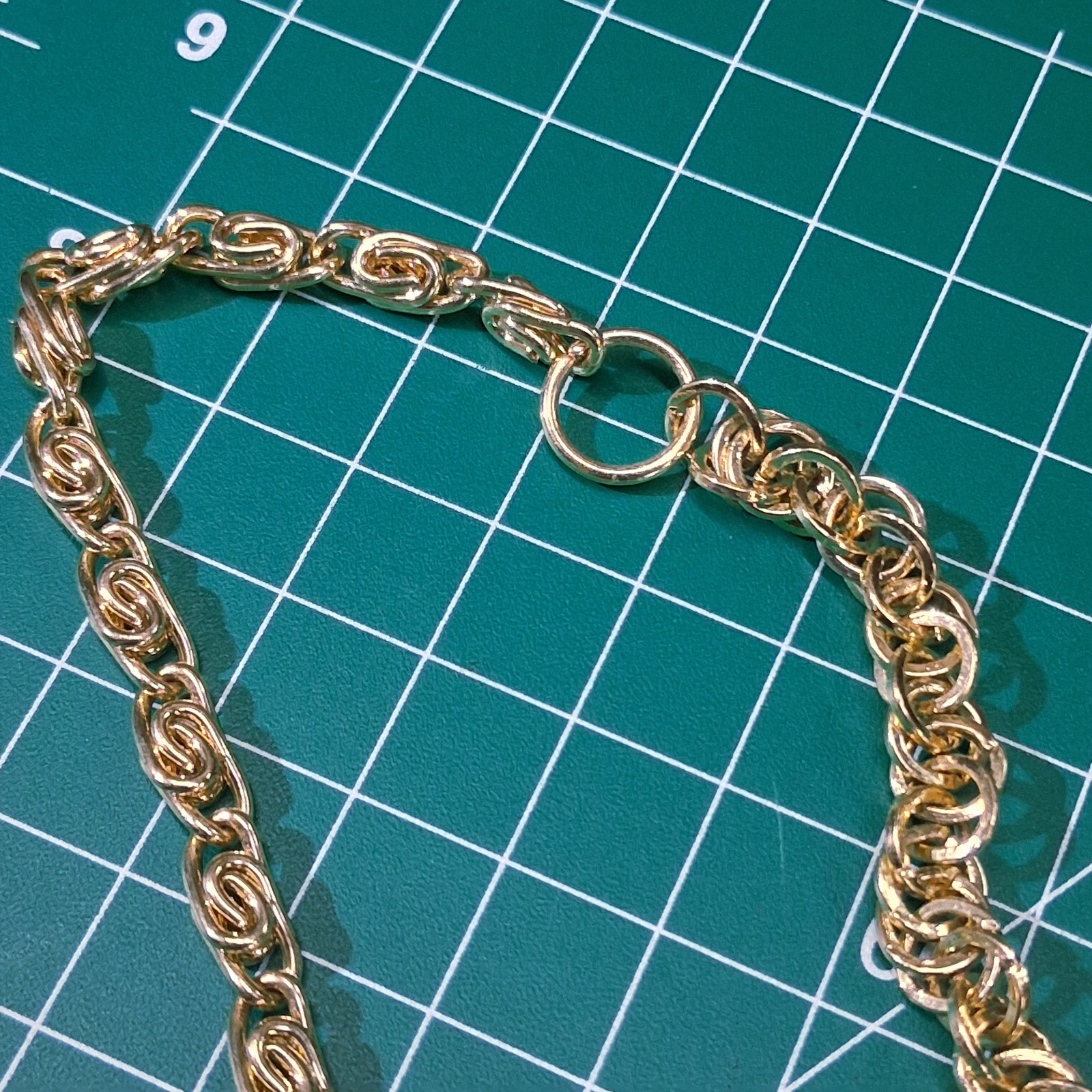 Polished Thick 35” Wheat, Snail & Double Link Rolo Chain Necklace